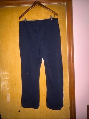 Liz Claiborne Active black Wide Leg Pull-On Pants